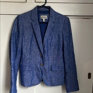 J. Crew Women's Textured Blue Suit Jacket